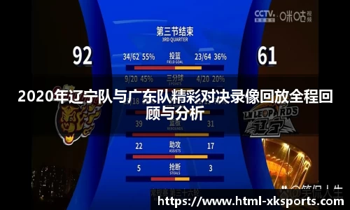 2020年辽宁队与广东队精彩对决录像回放全程回顾与分析
